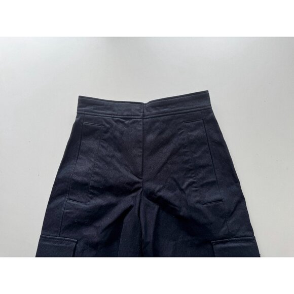 COS Black Cotton Canvas High Rise Wide Leg Cargo Pants, Size 2 - Picture 8 of 15